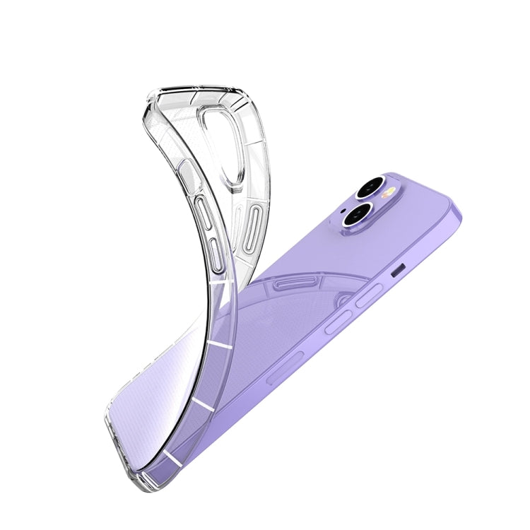 For iPhone 15 Plus Airbag Four-Corner Full Coverage Shockproof TPU Phone Case(Transparent)