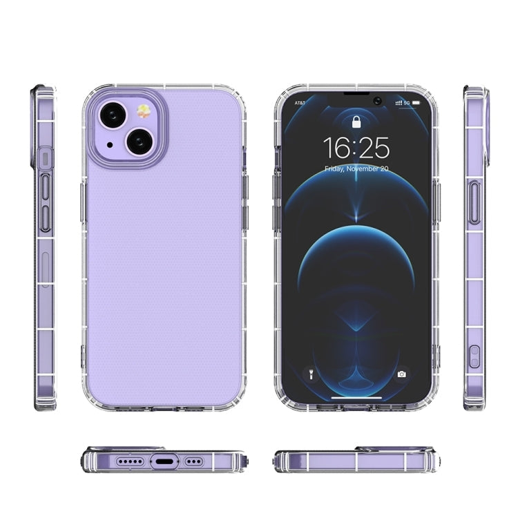 For iPhone 15 Plus Airbag Four-Corner Full Coverage Shockproof TPU Phone Case(Transparent)