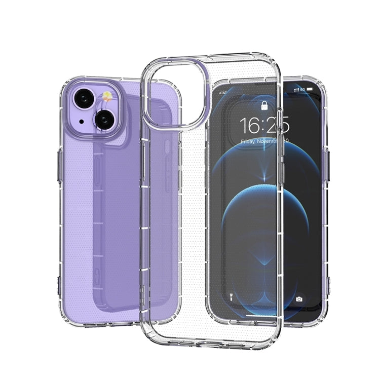 For iPhone 15 Plus Airbag Four-Corner Full Coverage Shockproof TPU Phone Case(Transparent)