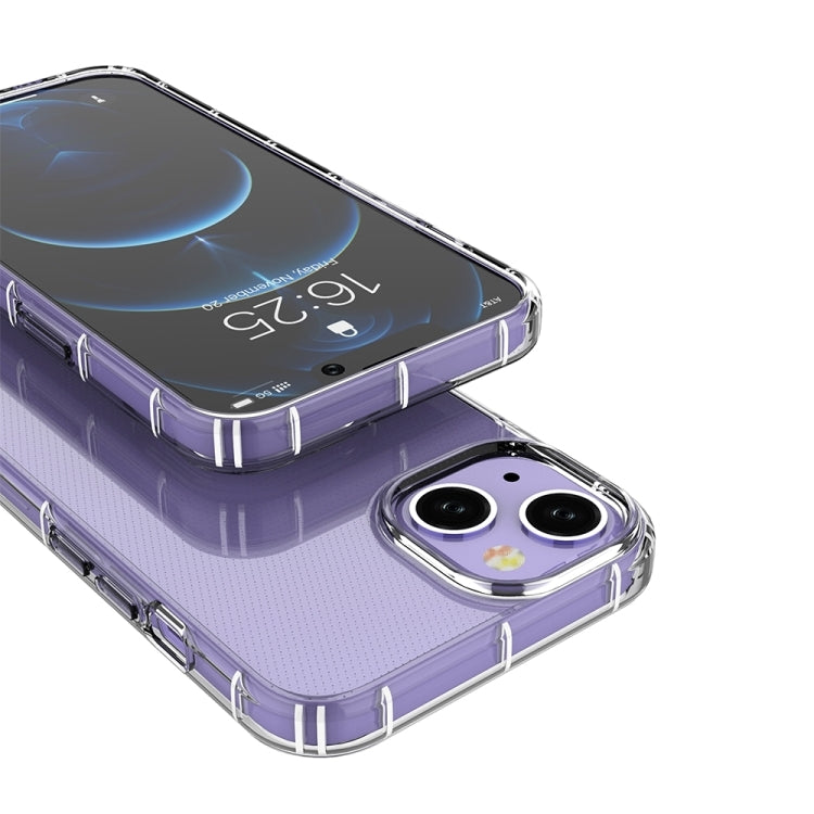 For iPhone 15 Plus Airbag Four-Corner Full Coverage Shockproof TPU Phone Case(Transparent)