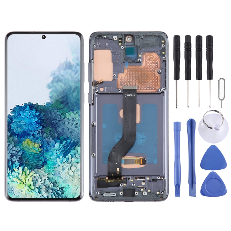 For Samsung Galaxy S20+ 4G/5G SM-G985/986 6.67 inch OLED LCD Screen Digitizer Full Assembly with Frame(Black)