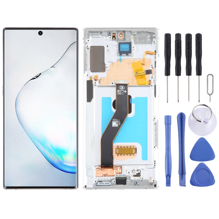 For Samsung Galaxy Note10+ SM-N975 6.67 inch OLED LCD Screen Digitizer Full Assembly with Frame(Silver)