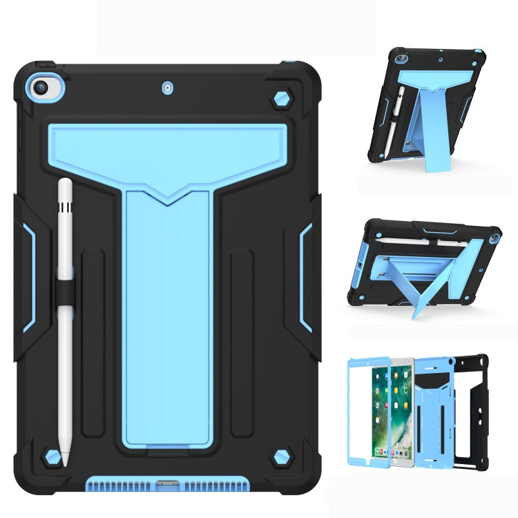 T-shaped Bracket Contrast Color Shockproof PC + Silicone Flat Protective Case, For iPad 10.2 / iPad Pro 10.5, For Samsung Galaxy Tab A8.4 (2020) T307
