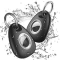 2pcs Waterproof Anti-drop Anti-lost Tracker Positioning TPU Protective Case for AirTag 2nd Gen / AirTag 1st Gen
