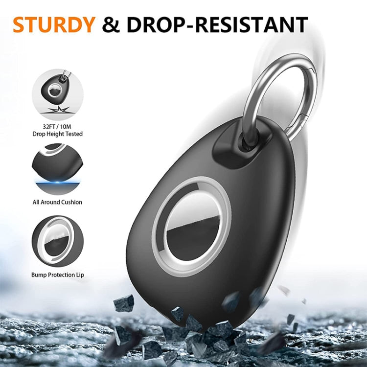2pcs Waterproof Anti-drop Anti-lost Tracker Positioning TPU Protective Case for AirTag 2nd Gen / AirTag 1st Gen