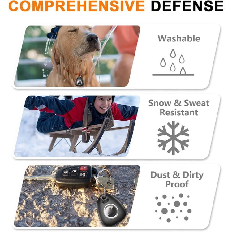 2pcs Waterproof Anti-drop Anti-lost Tracker Positioning TPU Protective Case for AirTag 2nd Gen / AirTag 1st Gen