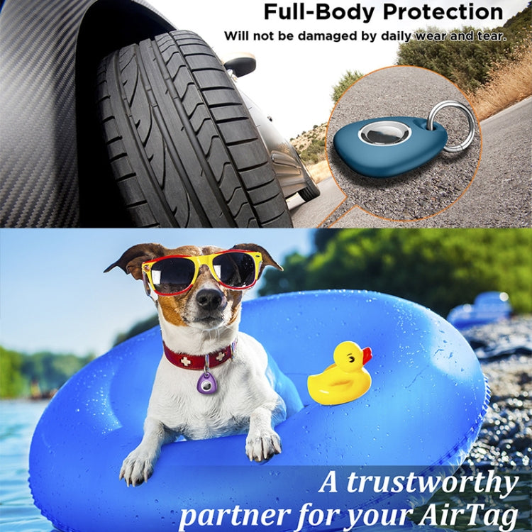 2pcs Waterproof Anti-drop Anti-lost Tracker Positioning TPU Protective Case for AirTag 2nd Gen / AirTag 1st Gen