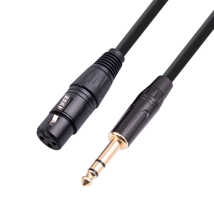6.35mm 1/4 TRS Male to XLR 3pin Female Microphone Cable, Length:10m