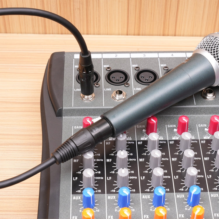 6.35mm 1/4 TRS Male to XLR 3pin Female Microphone Cable, Length:10m