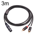 RCA20 XLR Female to Dual RCA Y-Splitter Audio Cable, Length:3m