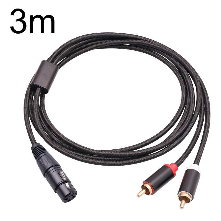 RCA20 XLR Female to Dual RCA Y-Splitter Audio Cable, Length:3m
