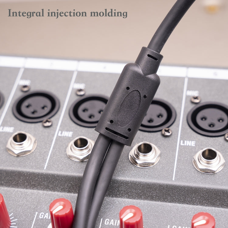 2055YMMF-05 XLR 3pin Female to Dual Male Audio Cable, Length: 50cm(Black)