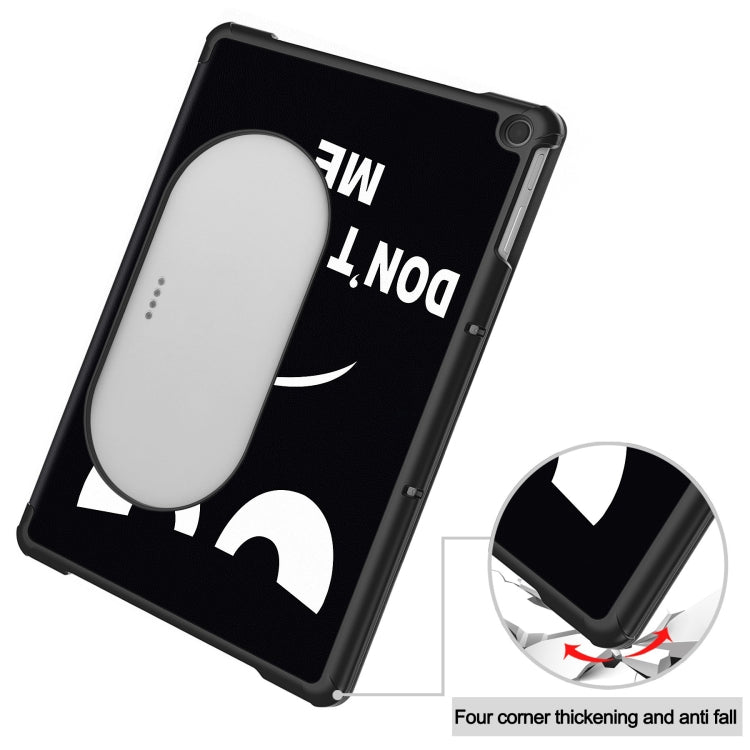For Google Pixel Tablet Custer Painted 3-Fold Holder Smart Leather Tablet Case(Big Eye Me)