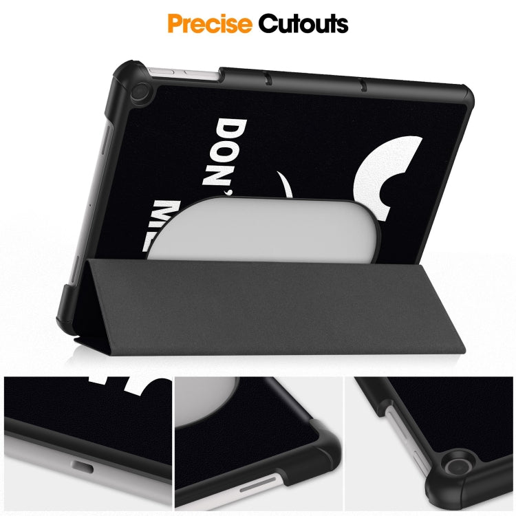 For Google Pixel Tablet Custer Painted 3-Fold Holder Smart Leather Tablet Case(Big Eye Me)