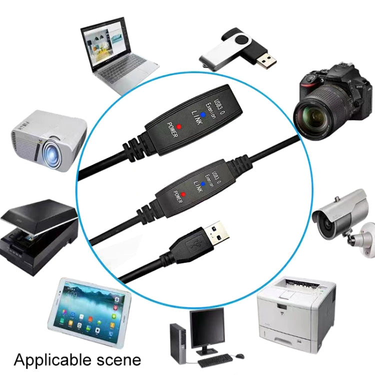 USB 3.0 Male to Female Super Speed Extension Cable, Length:5m