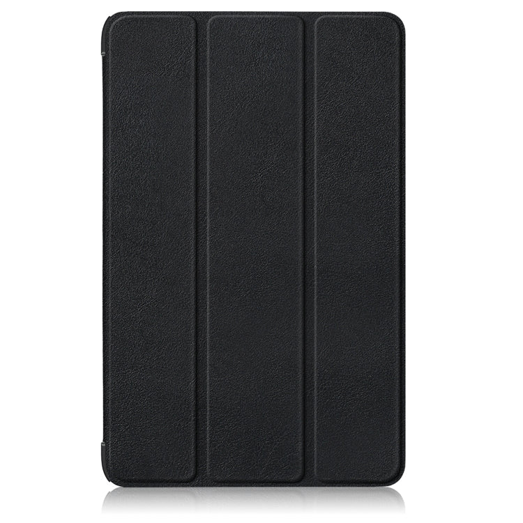 For Honor Pad X9 / X8 Pro 11.5 Custer Pure Color 3-Fold Holder Leather Tablet Case(Black)