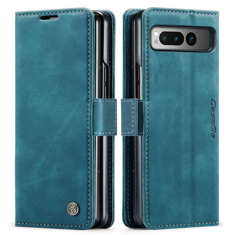 For Google Pixel Fold CaseMe 013 Multifunctional Horizontal Flip Leather Phone Case(Blue)