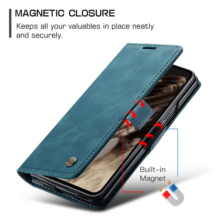 For Google Pixel Fold CaseMe 013 Multifunctional Horizontal Flip Leather Phone Case(Blue)