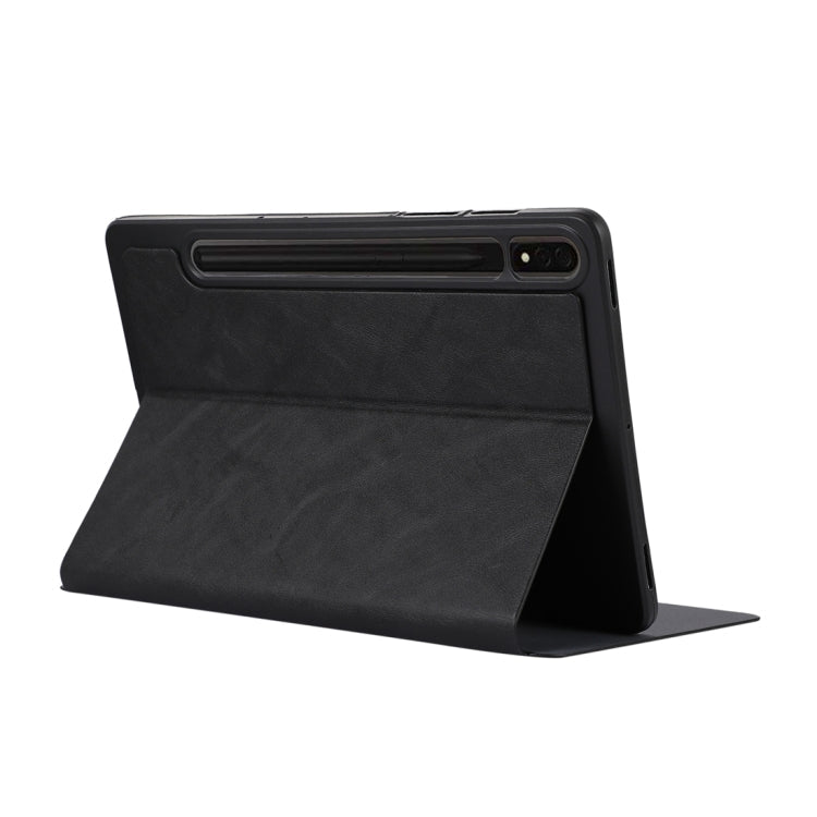 For Samsung Galaxy Tab S9 TPU Flip Tablet Protective Leather Case(Black)