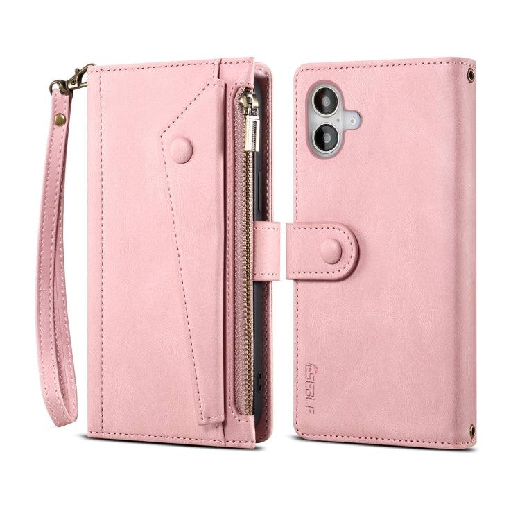 ESEBLE Retro Frosted RFID Flip Leather Phone Case, For iPhone 17e / 16e, For iPhone 16 Pro Max, For iPhone 16 Pro, For iPhone 16 Plus, For iPhone 16, For iPhone 15 Pro Max