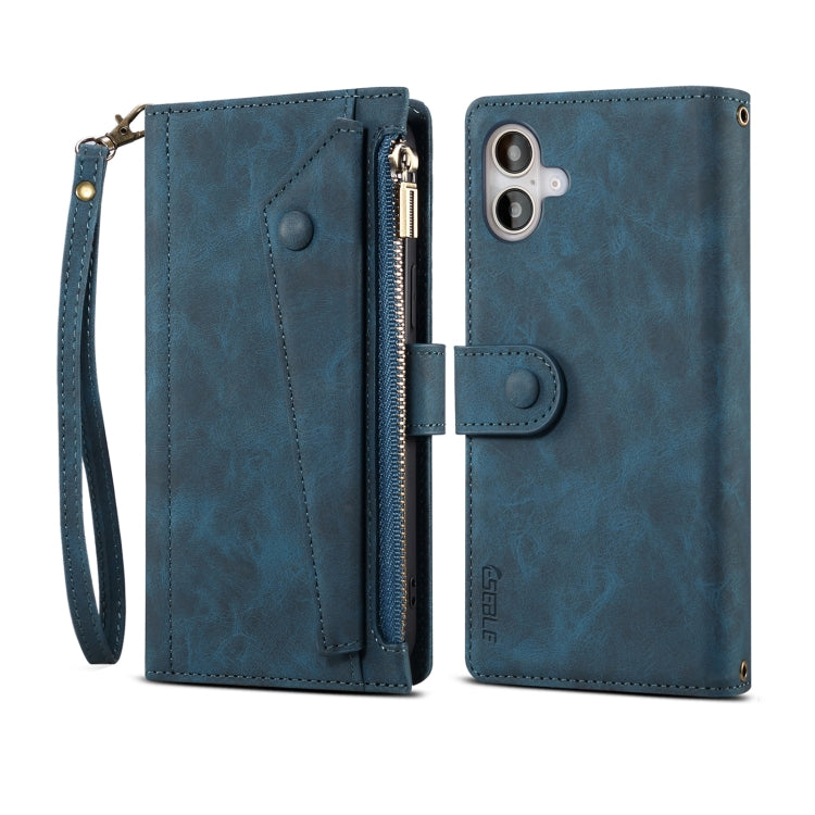 ESEBLE Retro Frosted RFID Flip Leather Phone Case, For iPhone 17e / 16e, For iPhone 16 Pro Max, For iPhone 16 Pro, For iPhone 16 Plus, For iPhone 16, For iPhone 15 Pro Max