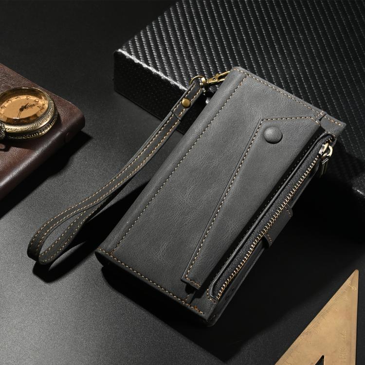 ESEBLE Retro Frosted RFID Flip Leather Phone Case, For iPhone 17e / 16e, For iPhone 16 Pro Max, For iPhone 16 Pro, For iPhone 16 Plus, For iPhone 16, For iPhone 15 Pro Max