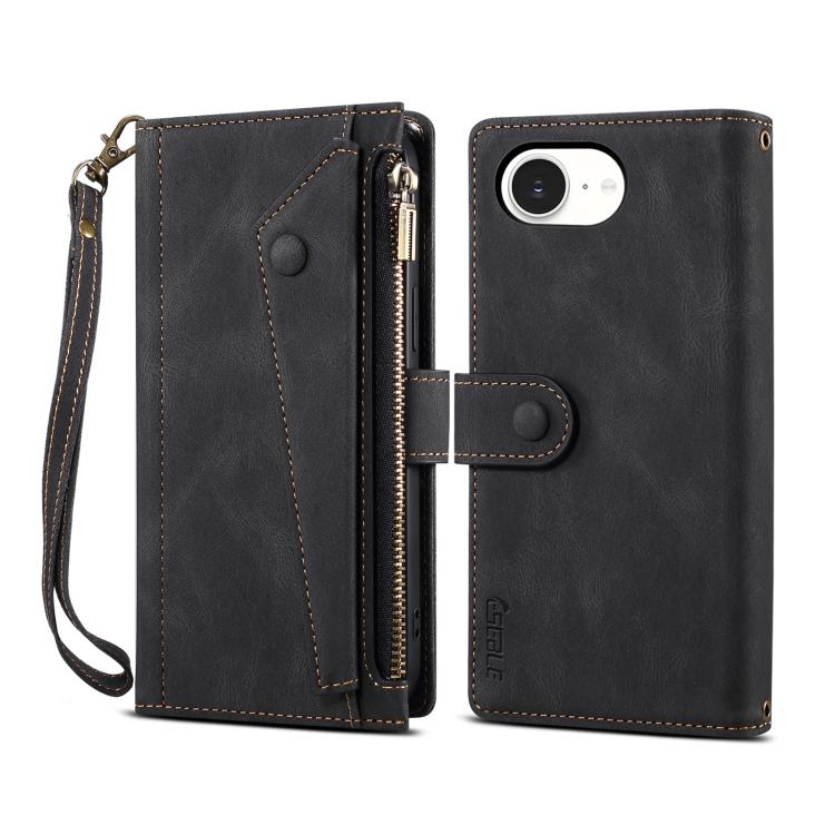 ESEBLE Retro Frosted RFID Flip Leather Phone Case, For iPhone 17e / 16e, For iPhone 16 Pro Max, For iPhone 16 Pro, For iPhone 16 Plus, For iPhone 16, For iPhone 15 Pro Max