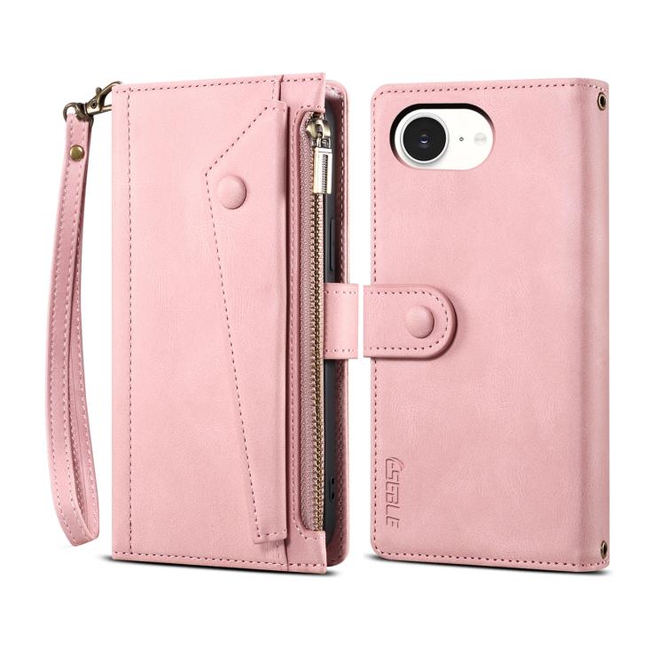 ESEBLE Retro Frosted RFID Flip Leather Phone Case, For iPhone 17e / 16e, For iPhone 16 Pro Max, For iPhone 16 Pro, For iPhone 16 Plus, For iPhone 16, For iPhone 15 Pro Max