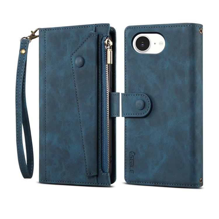 ESEBLE Retro Frosted RFID Flip Leather Phone Case, For iPhone 17e / 16e, For iPhone 16 Pro Max, For iPhone 16 Pro, For iPhone 16 Plus, For iPhone 16, For iPhone 15 Pro Max