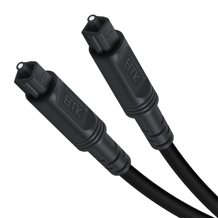 EMK Square Port to Square Port Digital Audio Speaker Optical Fiber Connecting Cable, 1m, 1.5m, 2m, 3m, 5m, 8m, 10m, 15m, 25m