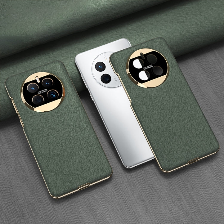 For Huawei Mate 50 GKK Electroplating Leather Surface Phone Case(Green)