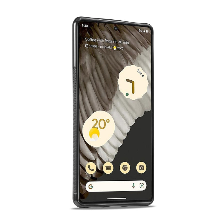 For Google Pixel 7 Pro LC.IMEEKE 3 in 1 Carbon Fiber Texture Shockproof Phone Case(Black)
