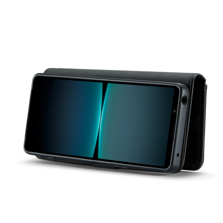 For Sony Xperia 1 V DG.MING Crazy Horse Texture Detachable Magnetic Leather Phone Case(Black)