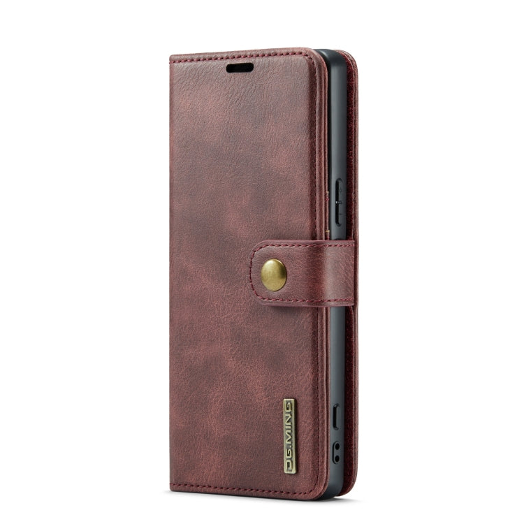 For Sony Xperia 1 V DG.MING Crazy Horse Texture Detachable Magnetic Leather Phone Case(Red)