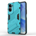 For Honor 90 Lite 5G Global Punk Armor 2 in 1 PC + TPU Phone Case with Holder(Blue)