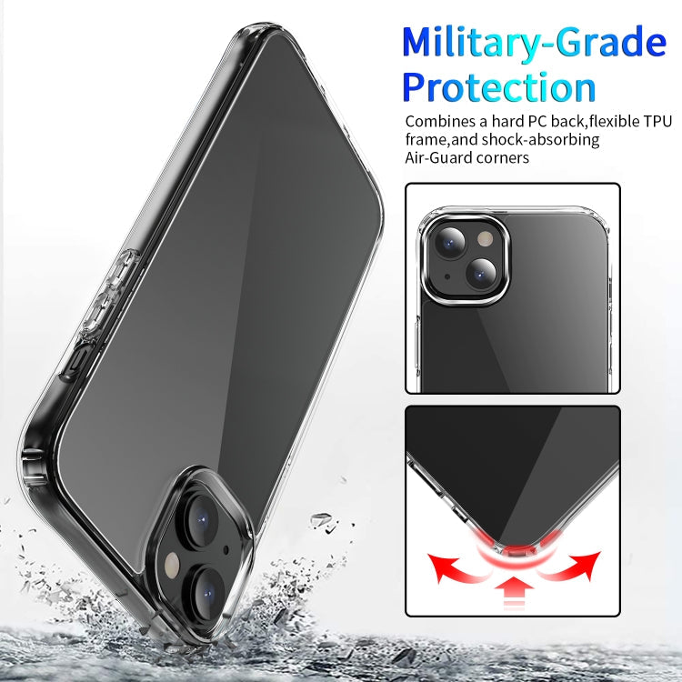 For iPhone 15 Shockproof Transparent Acrylic Phone Case(Transparent)