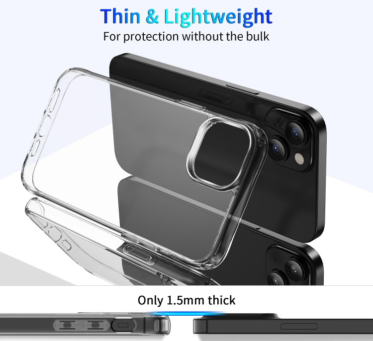 For iPhone 15 Shockproof Transparent Acrylic Phone Case(Transparent)