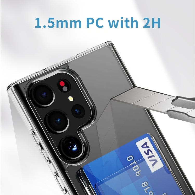 For Samsung Galaxy S24+ 5G Crystal Clear Wallet Air Bag Phone Case(Transparent)