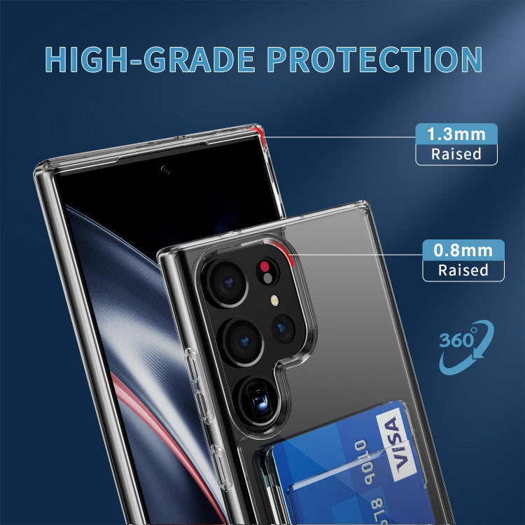 For Samsung Galaxy S24+ 5G Crystal Clear Wallet Air Bag Phone Case(Transparent)