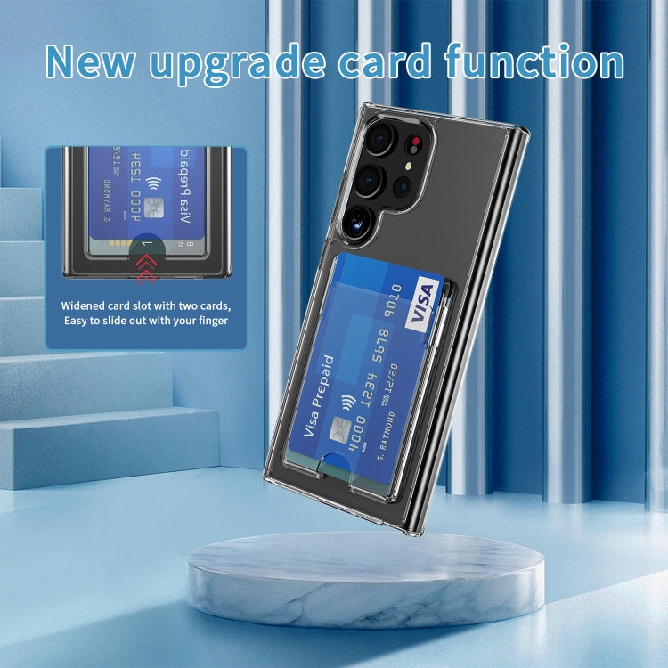For Samsung Galaxy S24+ 5G Crystal Clear Wallet Air Bag Phone Case(Transparent)