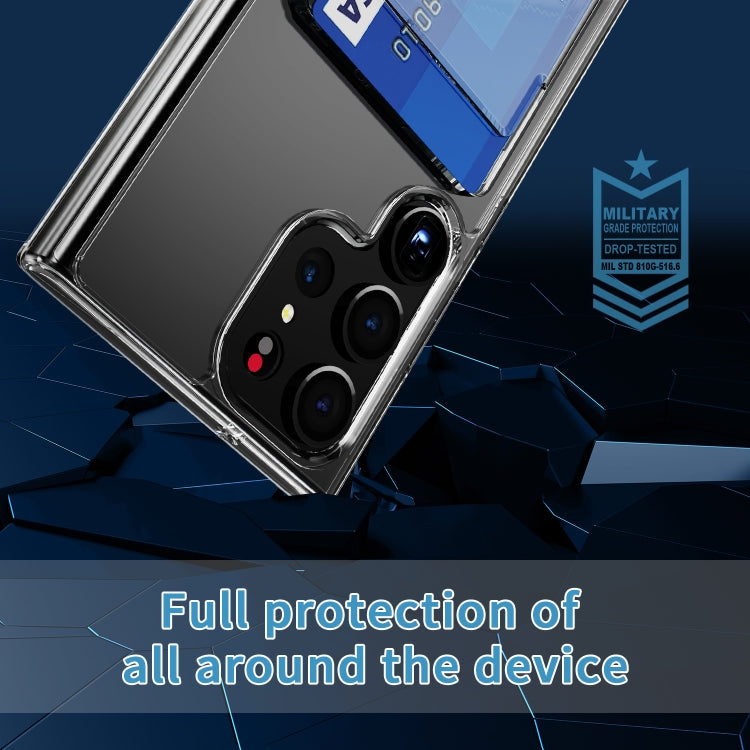 For Samsung Galaxy S24+ 5G Crystal Clear Wallet Air Bag Phone Case(Transparent)