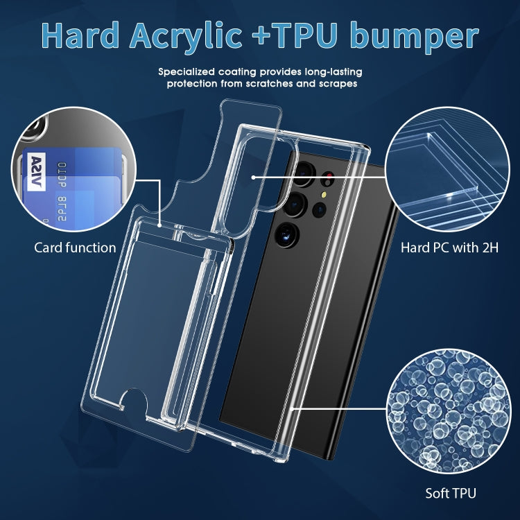 For Samsung Galaxy S24+ 5G Crystal Clear Wallet Air Bag Phone Case(Transparent)