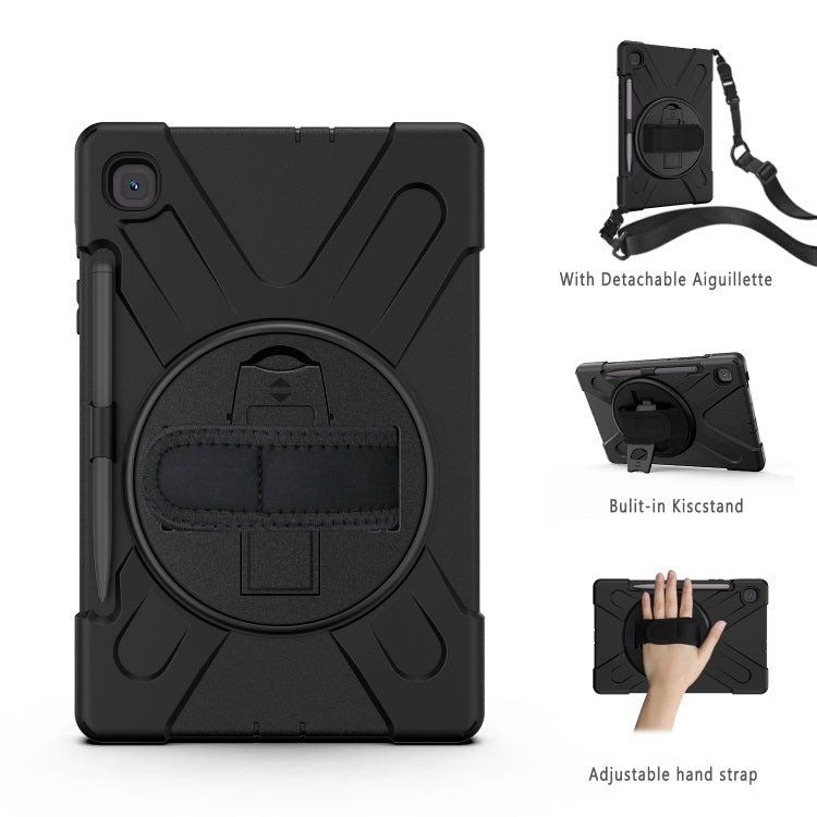 Shockproof Colorful Silicone + PC Protective Case with Holder & Shoulder Strap & Hand Strap & Pen Slot, For Samsung Galaxy Tab S6 Lite P610, For iPad Pro 12.9 2021 / 2020