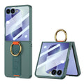 GKK Integrated Ultrathin Shockproof Phone Case with Ring Wrist Strap, For Samsung Galaxy Z Flip7 5G, For Samsung Galaxy Z Flip6, For Samsung Galaxy Z Flip5, For Samsung Galaxy Z Flip4 5G, For Samsung Galaxy Z Flip3 5G