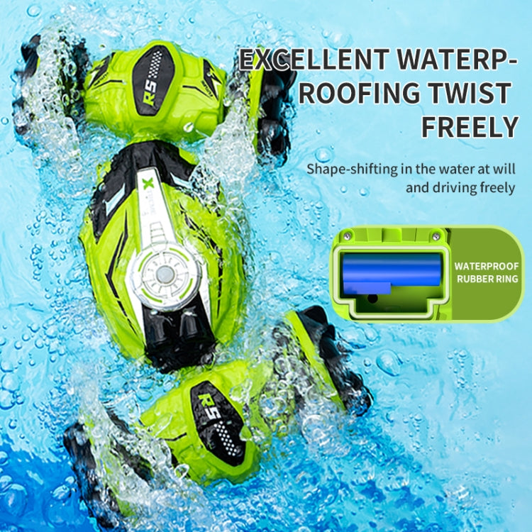 JJR/C Q150 2.4G 4WD Drive Double Sided Remote Control Amphibious Car(Green)