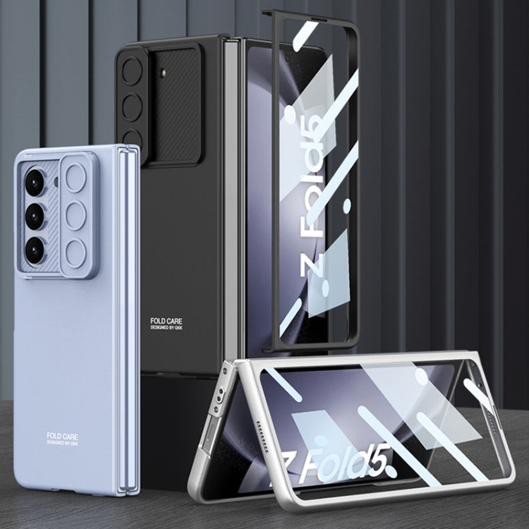 For Samsung Galaxy Z Fold5 GKK Integrated Ultra-thin Sliding Camshield Flip Phone Case(Black)