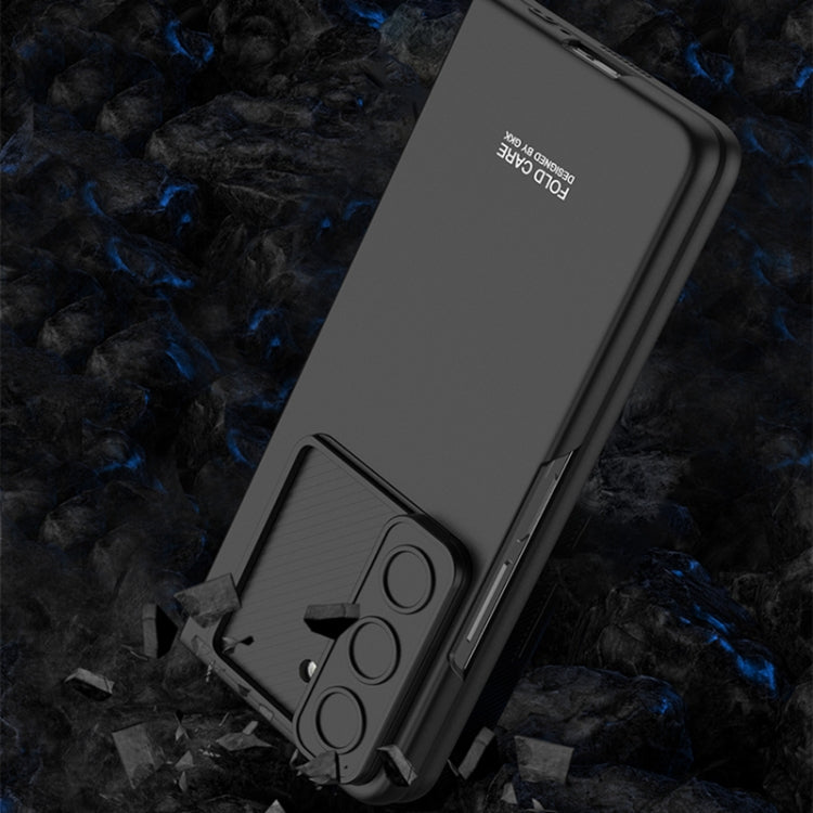 For Samsung Galaxy Z Fold5 GKK Integrated Ultra-thin Sliding Camshield Flip Phone Case(Black)