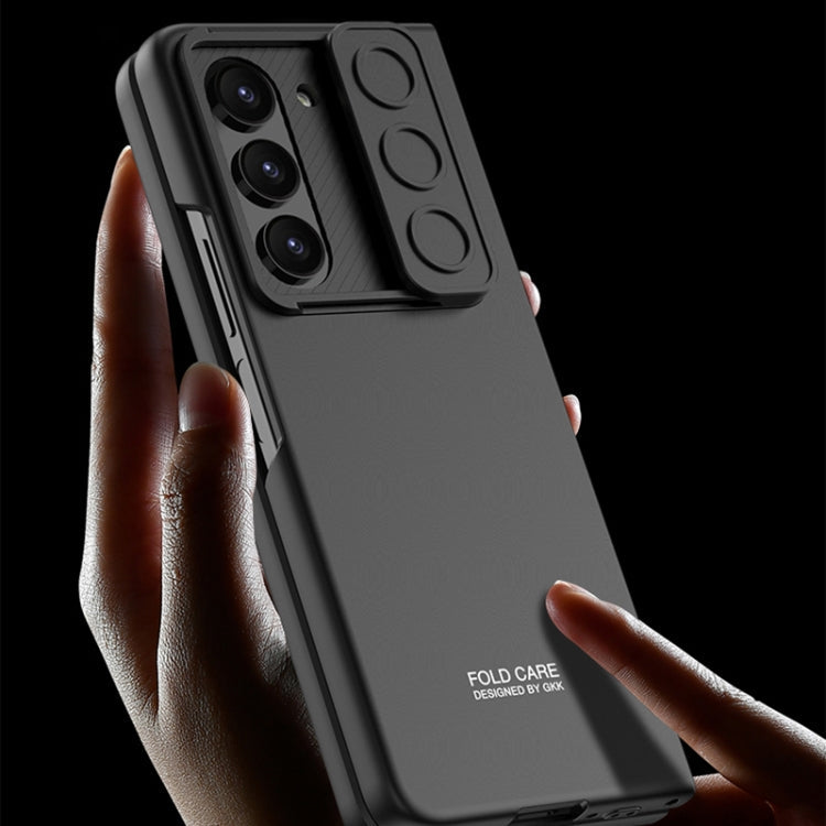 For Samsung Galaxy Z Fold5 GKK Integrated Ultra-thin Sliding Camshield Flip Phone Case(Black)