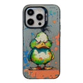 For iPhone 13 Pro Animal Pattern Oil Painting Series PC  TPU Phone Case(Wrath Duck)