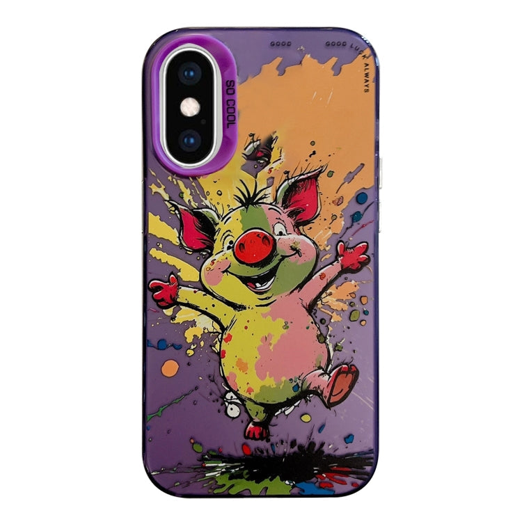 Animal Pattern Oil Painting Series PC + TPU Phone Case
